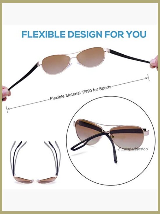 Polarized Metal Frame Sunglasses UV Protection Ultra-Lightweight Driving
